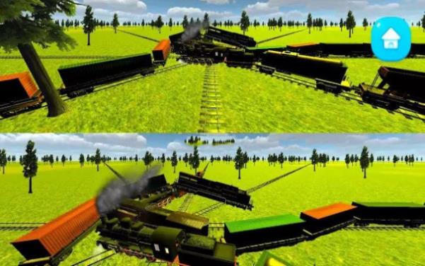 火车碰撞铁路模拟游戏图片