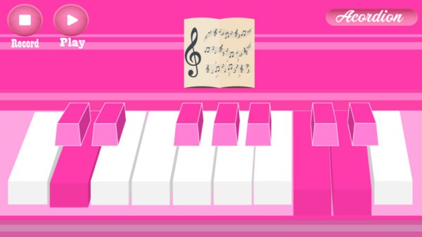 粉红钢琴图片