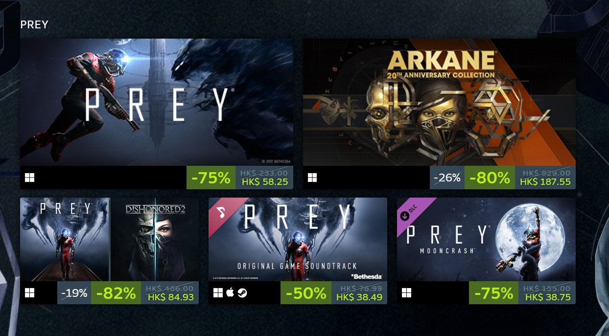Steam Arkane工作室游戏特卖：《耻辱1》仅10元